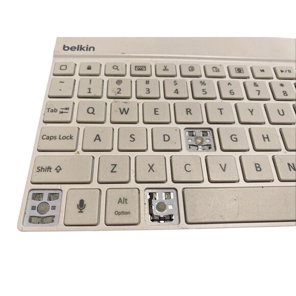 Belkin F5L152 Slim Style Keyboard Case Purple White Untested For Parts - Picture 6 of 10